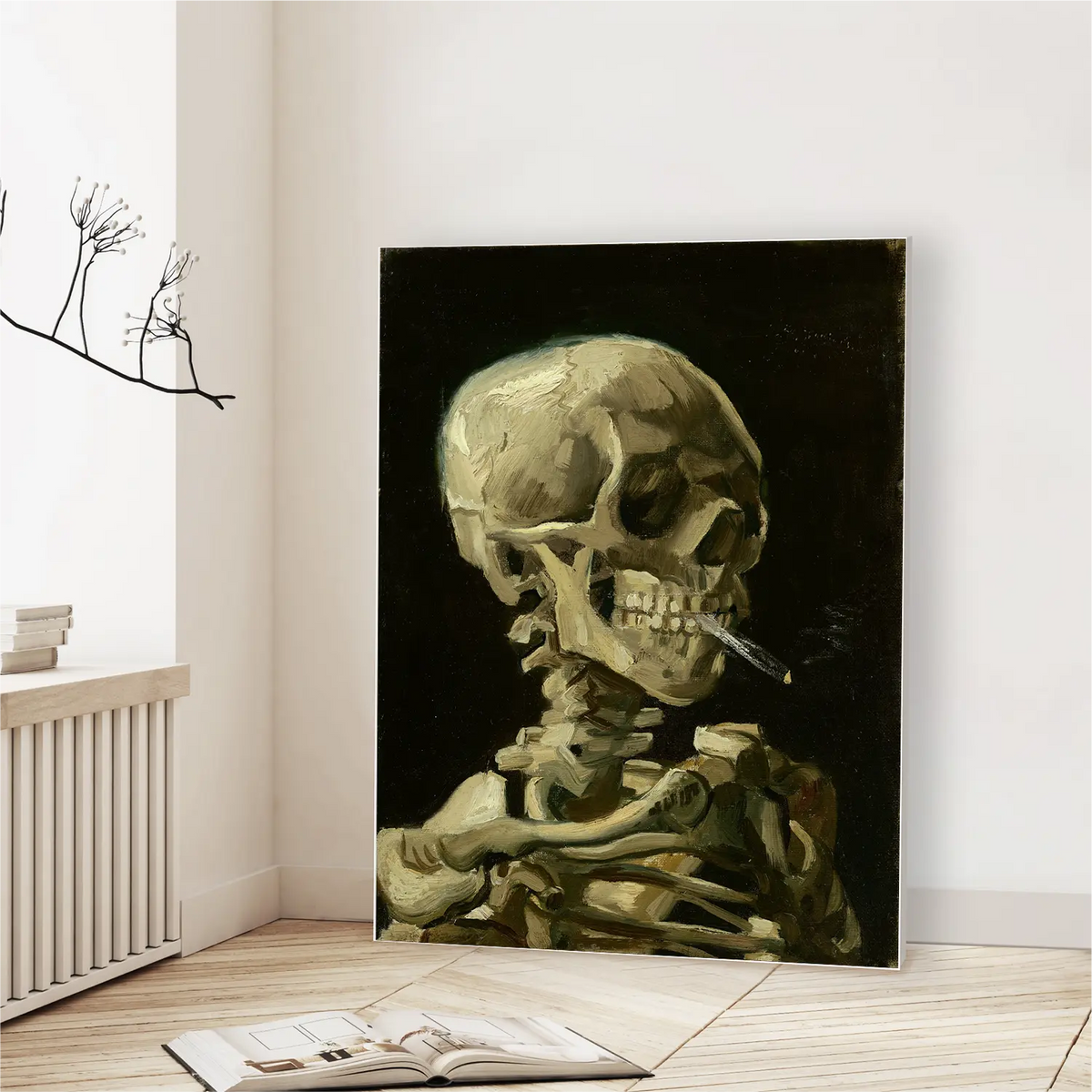Head of a Skeleton with a Burning Cigarette