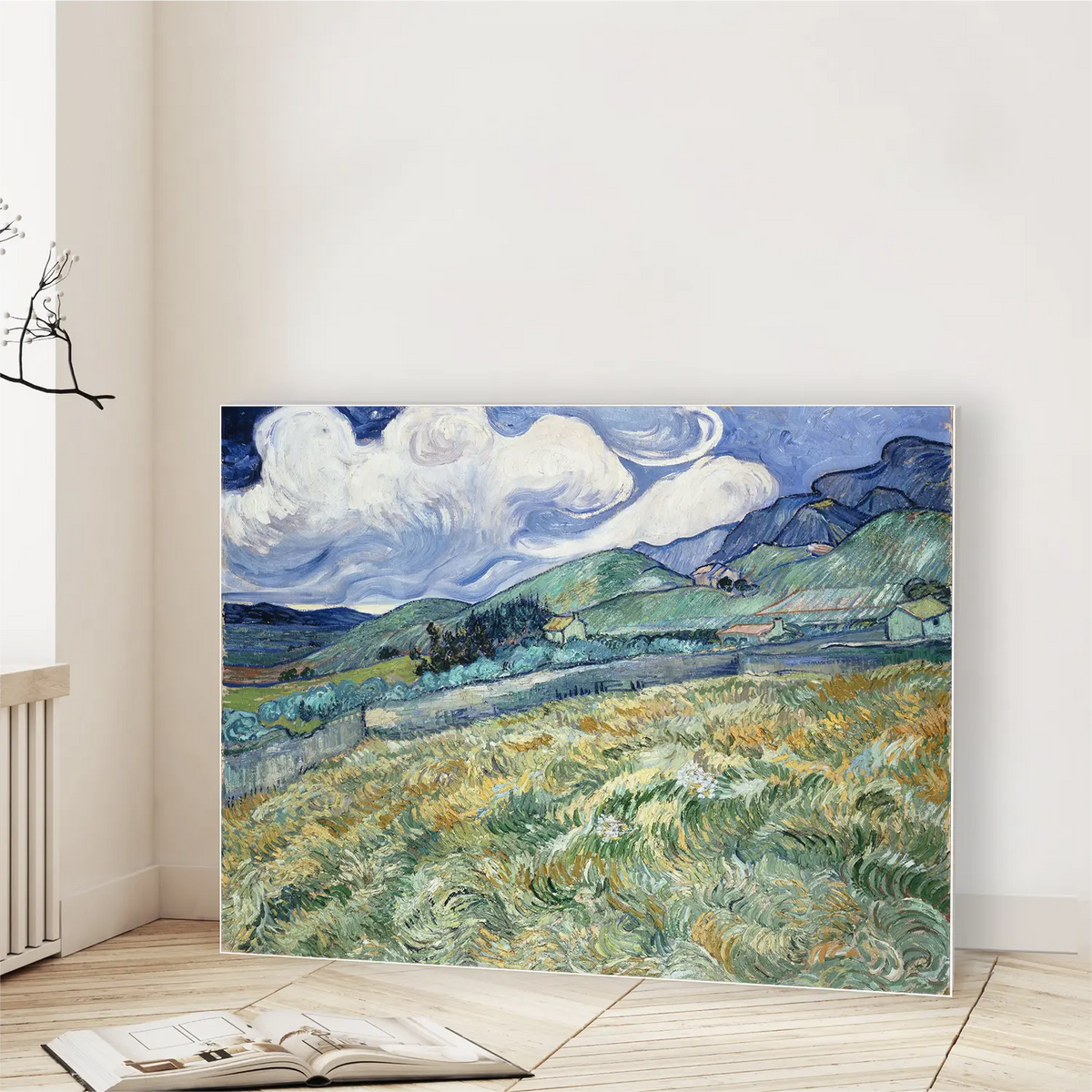 Wheat Field with Mountains in the Background