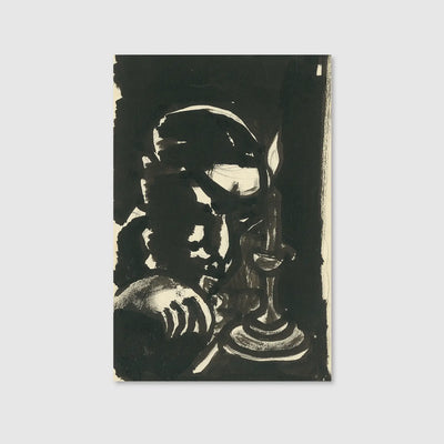 Man by the Candle Constantine (1922–1926) (Graphic Only) - Dramatic Abstract Wall Art for Office