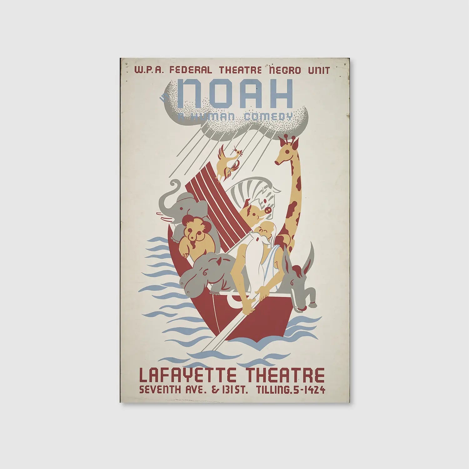 Noah (1934-1943) (Graphic Only) - Playful Illustration Wall Art for Living room