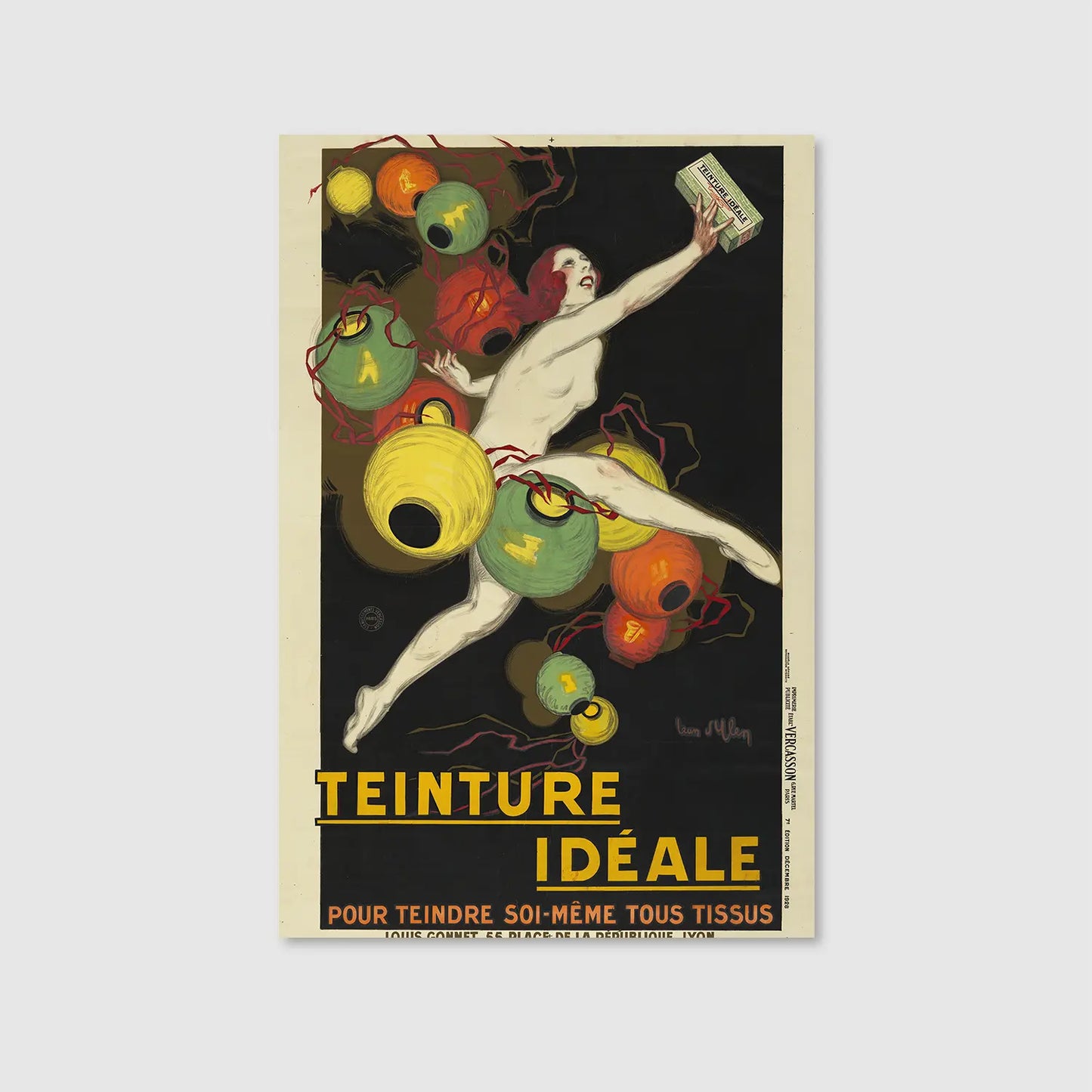 Ideal Dye (1928) (Graphic Only) - Dramatic Illustration Wall Art for Office