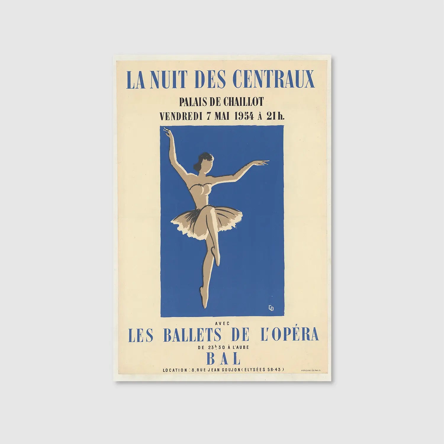 The Night of Centrals (1938) (Graphic Only) - Playful Illustration Wall Art for Bedroom
