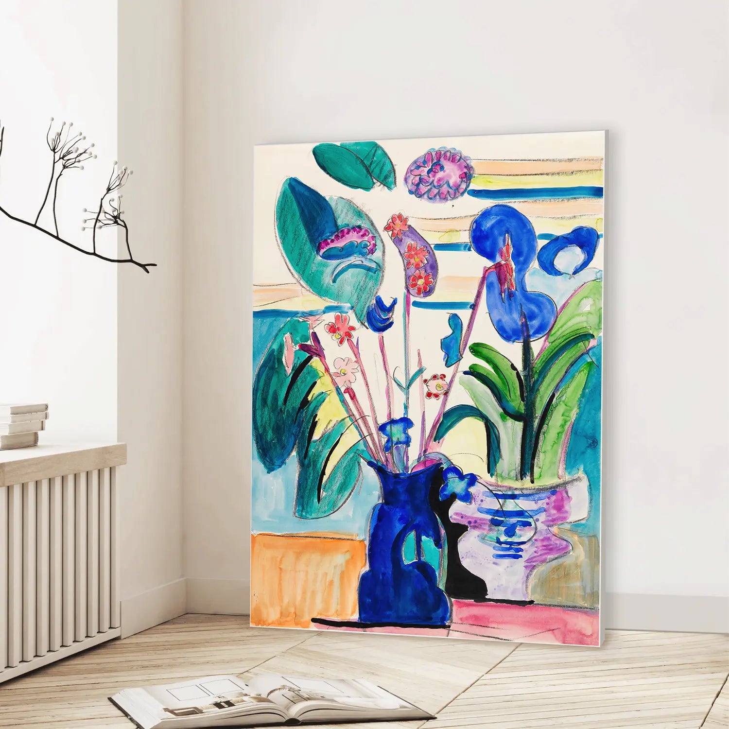 Still Life with Calla Lily (1935) (Graphic Only) Lifestyle View - Playful Abstract Wall Art