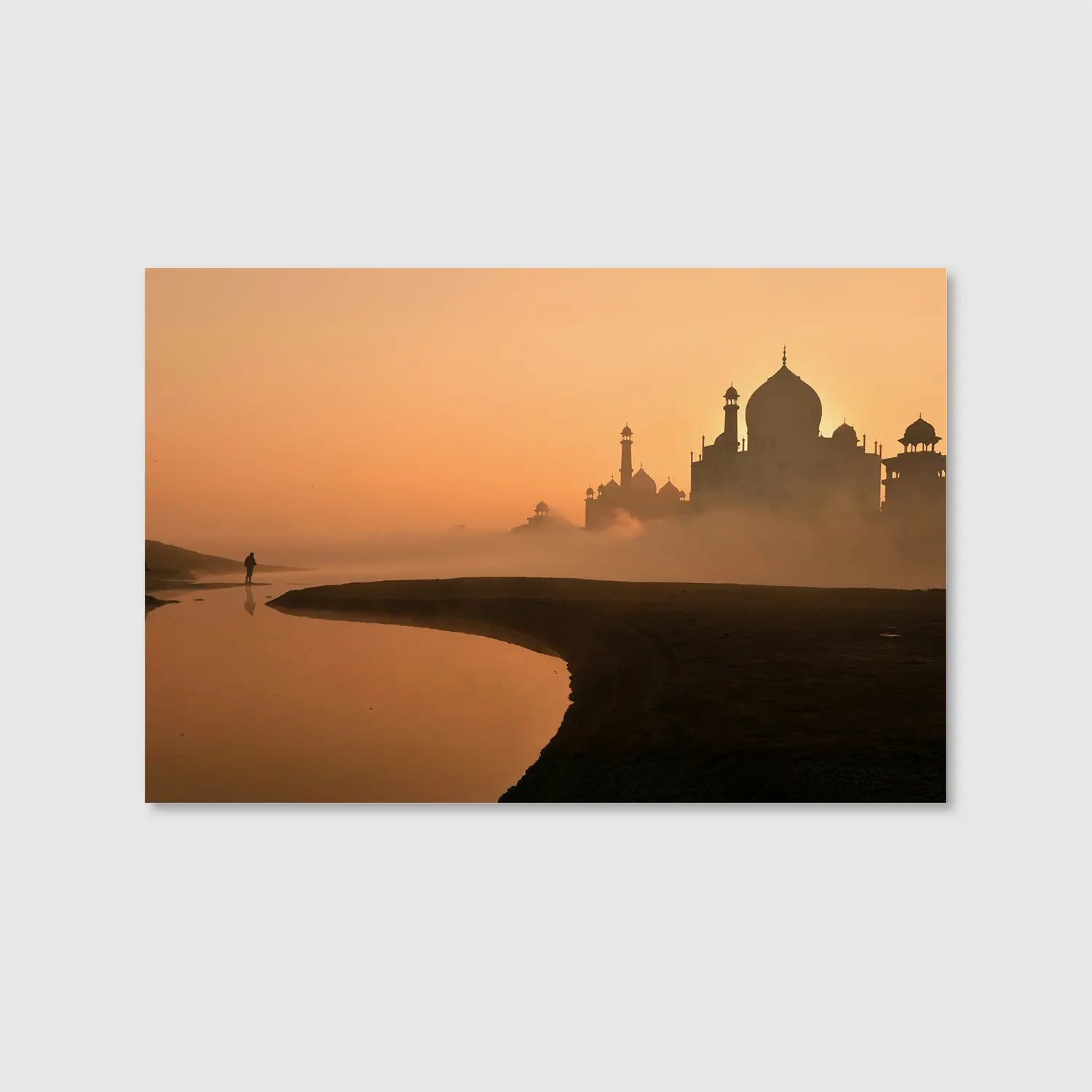 Golden Taj (Graphic Only) - Serene Urban Wall Art for Living room