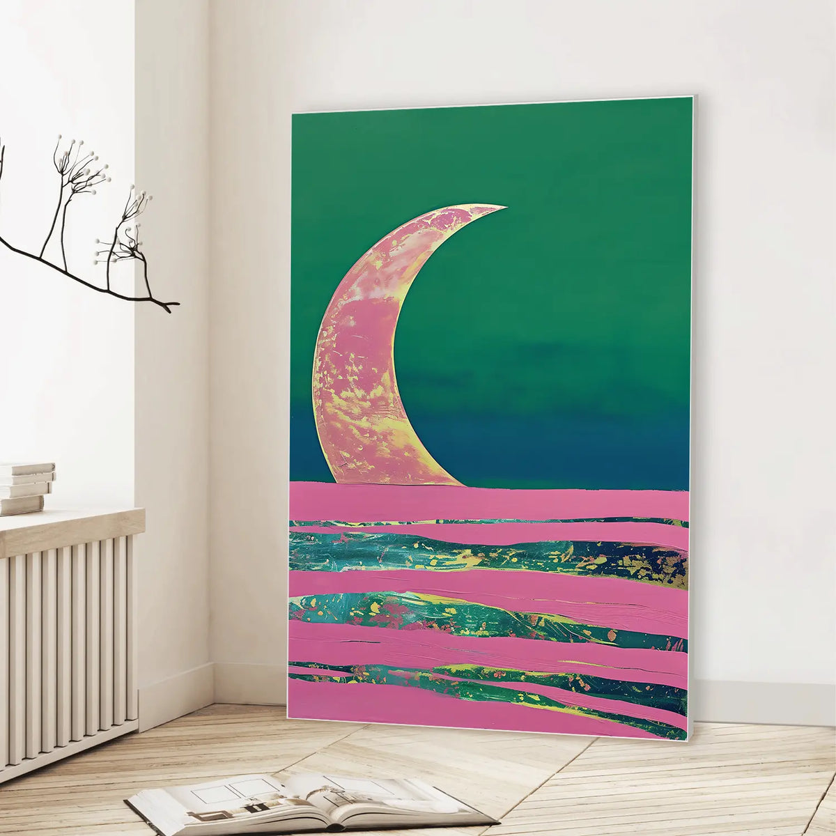 Crescent Over Magenta Tide