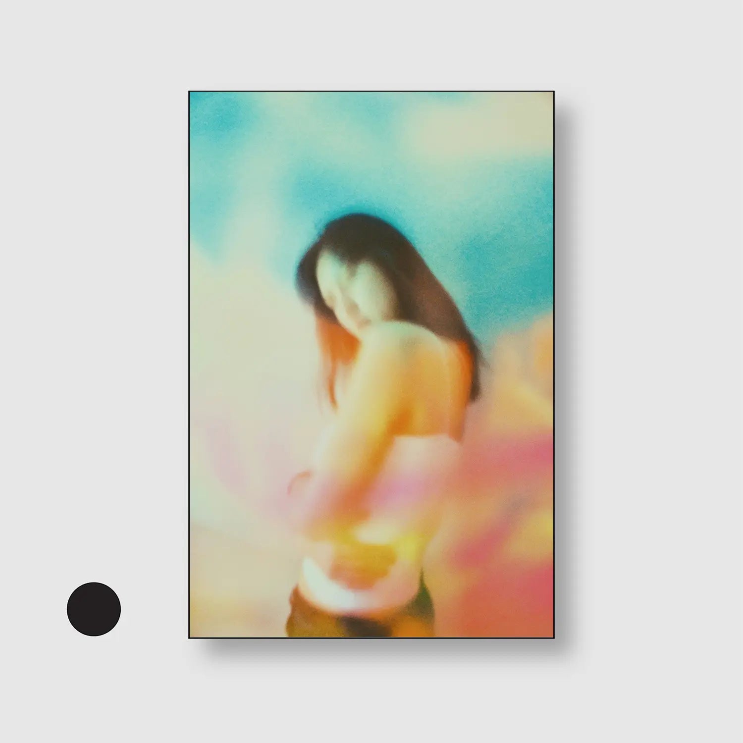 Pastel Haze (Graphic Only) with Black Frame - Serene People Wall Art
