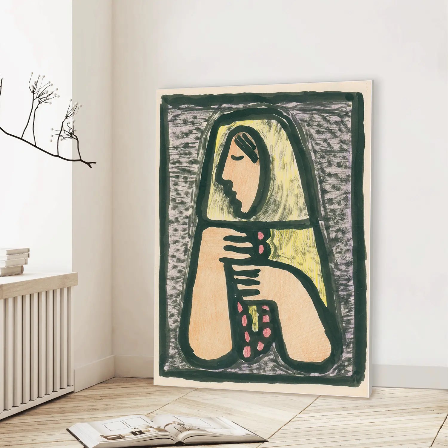 Woman with a Rosary (1933) (Graphic Only) Lifestyle View - Serene Religious Wall Art