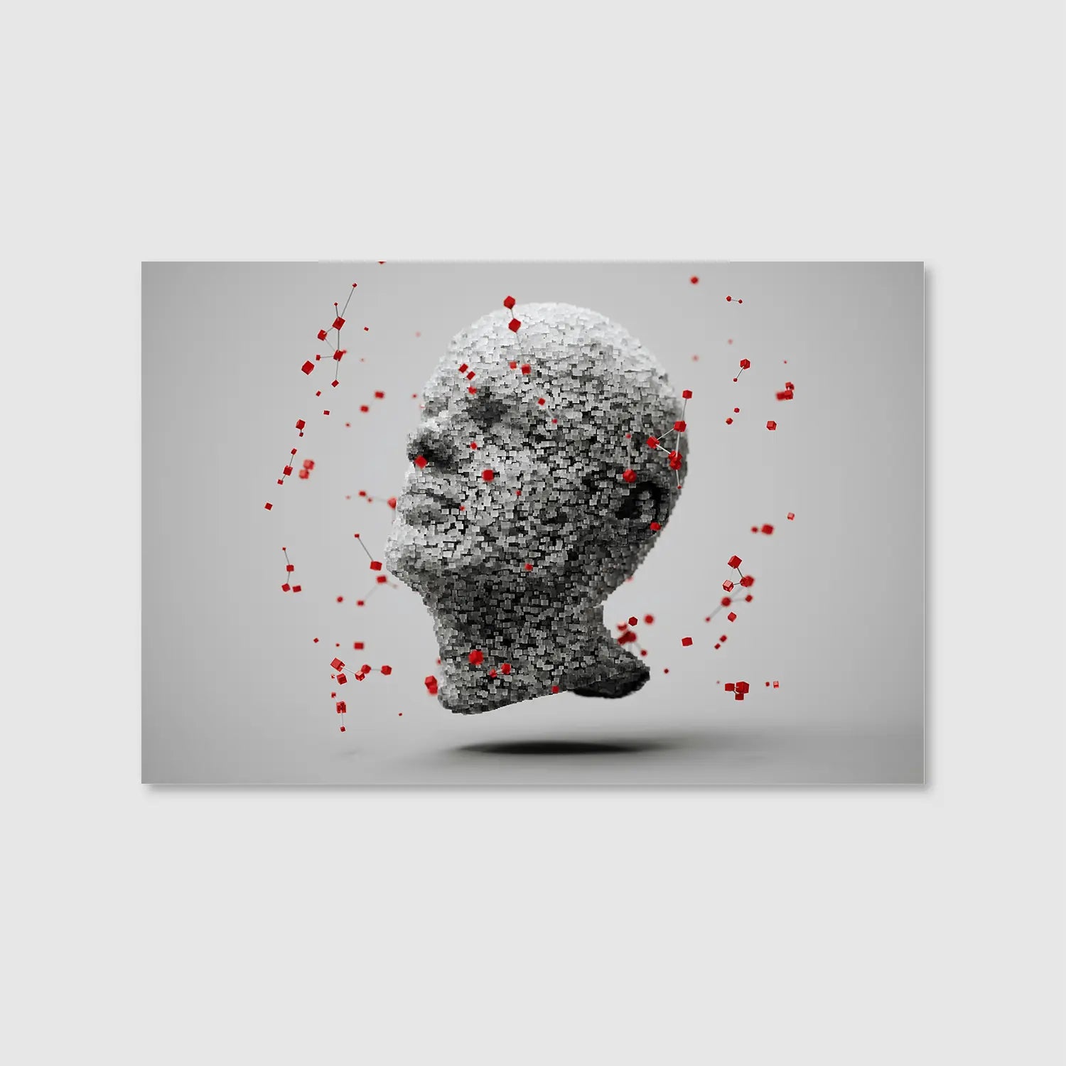 Fragmented Mind (Graphic Only) - Futuristic Abstract Wall Art for Office