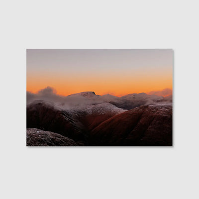 Alpenglow Ridge (Graphic Only) - Cozy Nature Wall Art for Living room