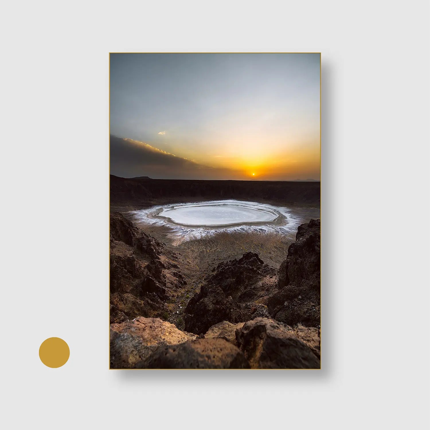 Eye of the Earth (Graphic Only) with Gold Frame - Dramatic Nature Wall Art