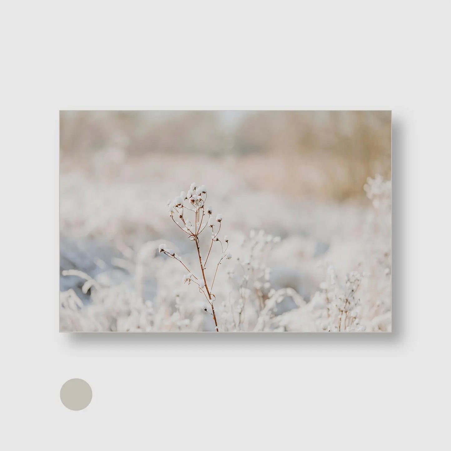 Winter’s Whisper (Graphic Only) with Silver Frame - Serene Nature Wall Art