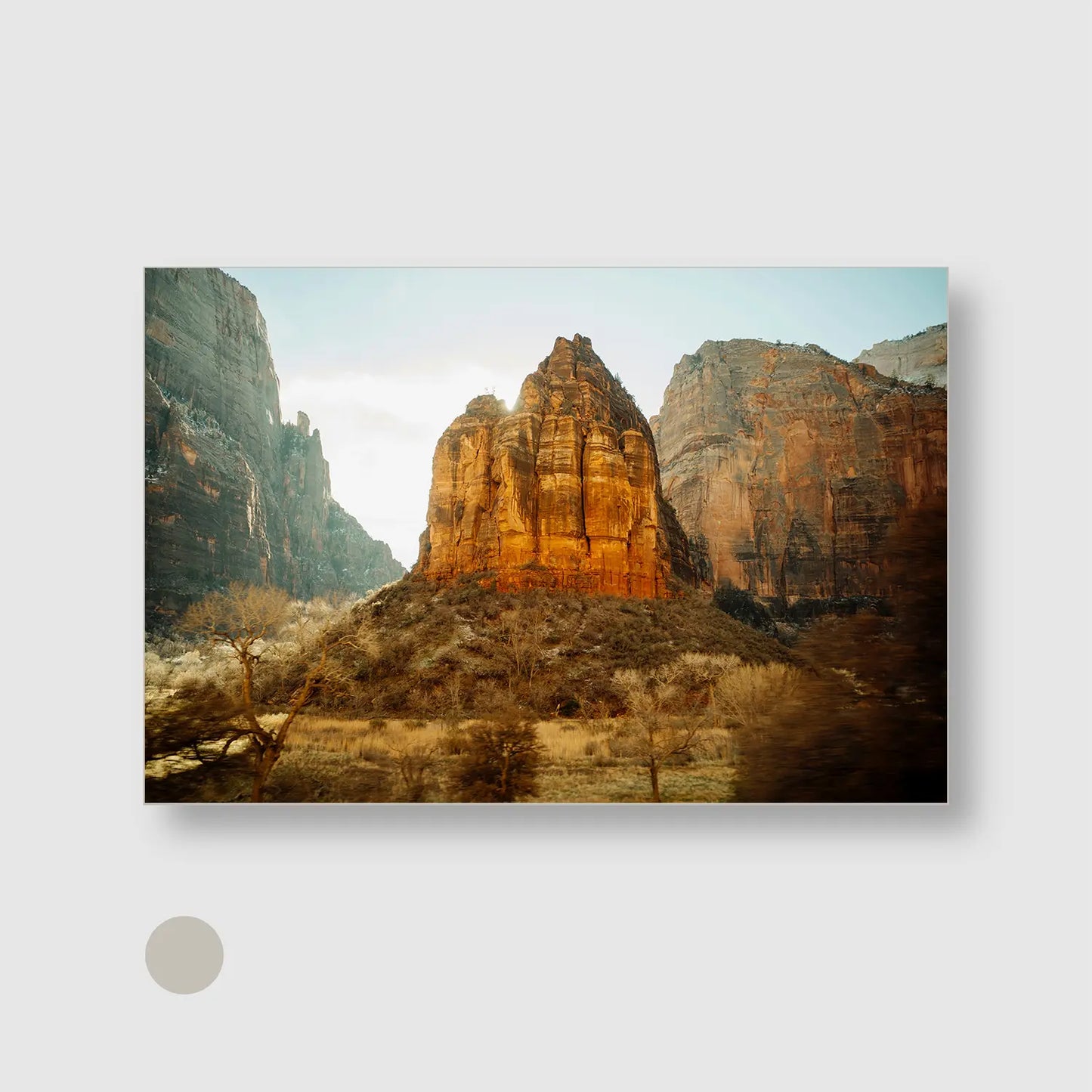 Desert Monument (Graphic Only) with Silver Frame - Dramatic Nature Wall Art