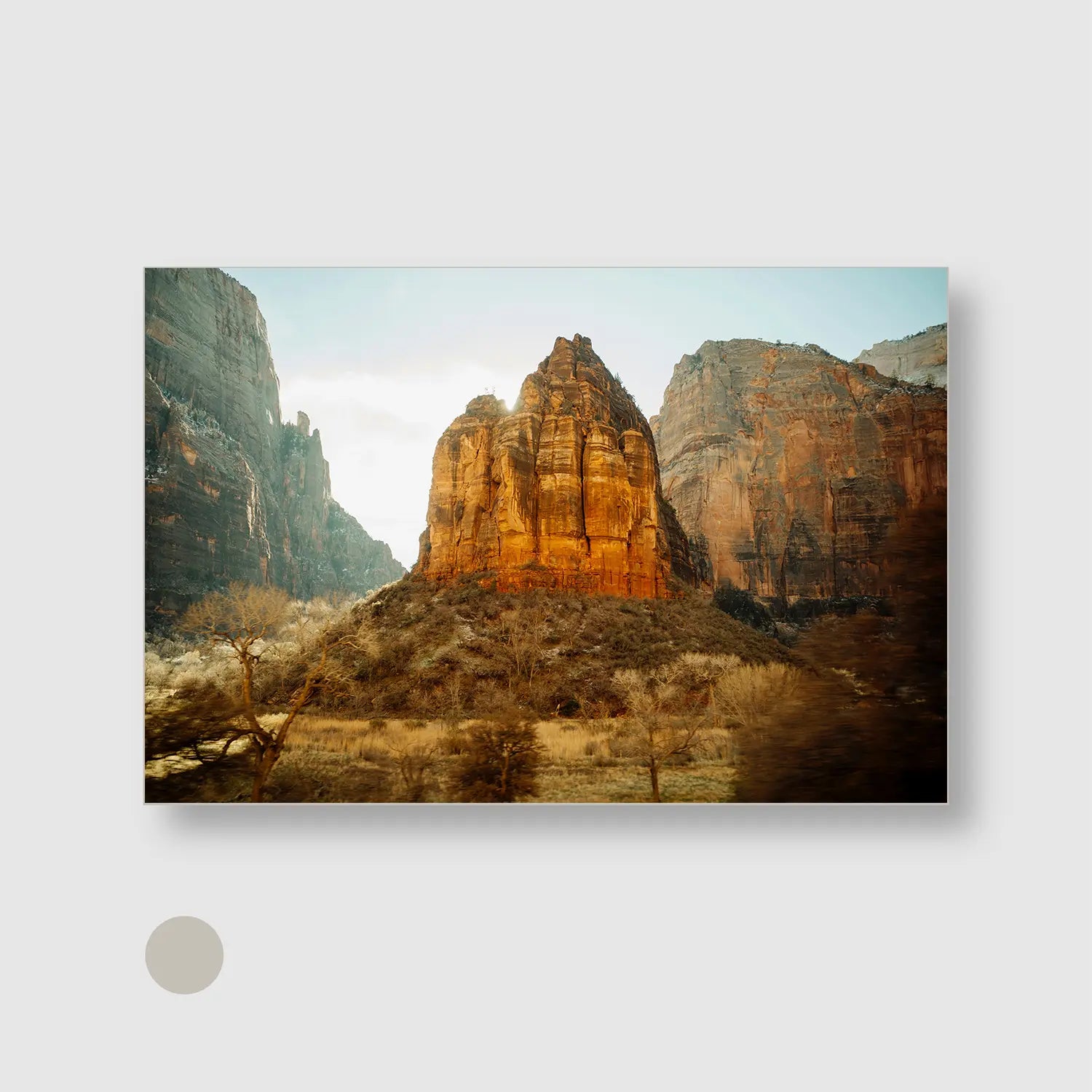 Desert Monument (Graphic Only) with Silver Frame - Dramatic Nature Wall Art