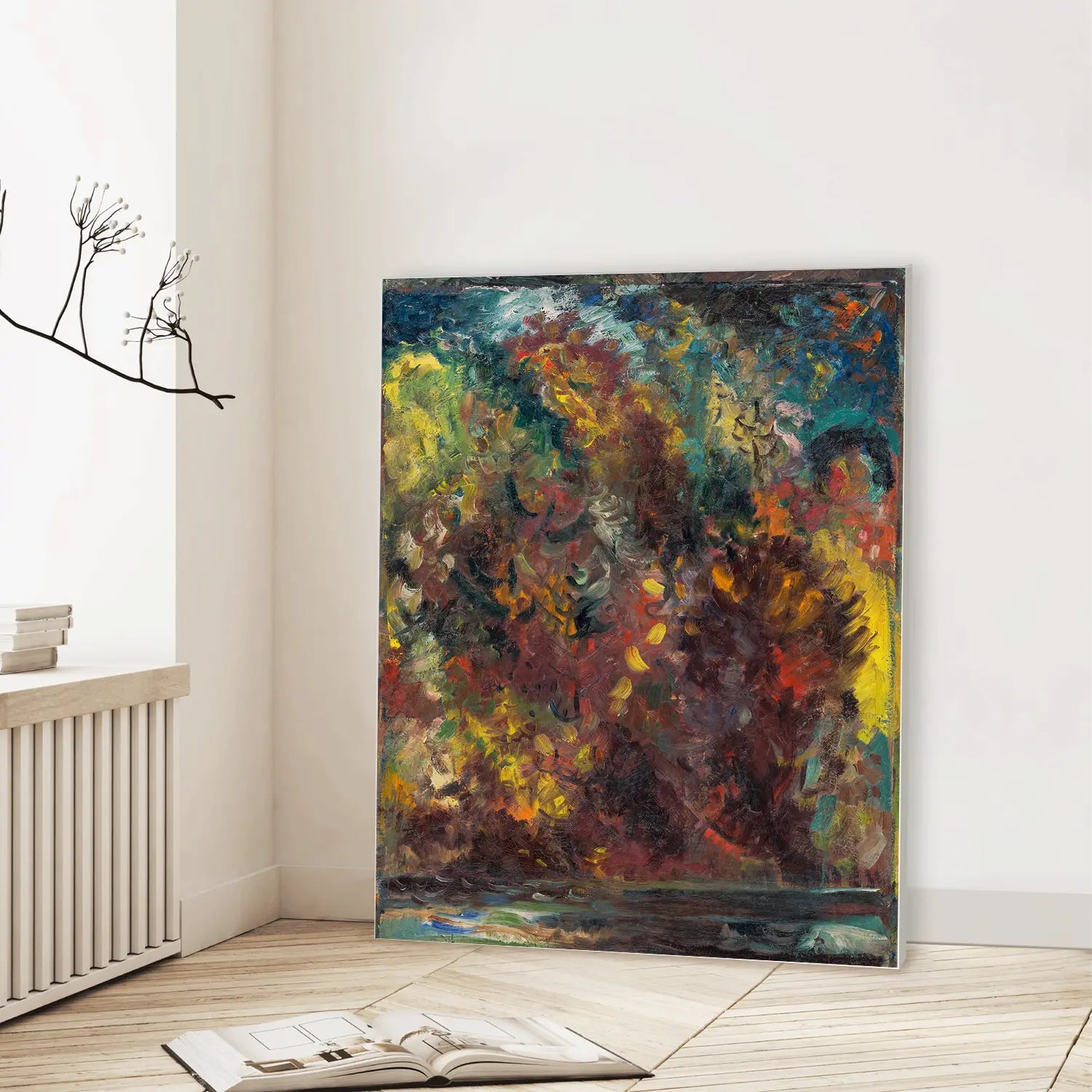 Autumn on a River Bank (1940–1944) (Graphic Only) Lifestyle View - Dramatic Abstract Wall Art