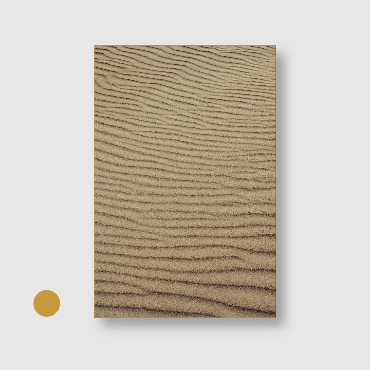 Desert Lines with Gold Frame - Minimal Nature Wall Art