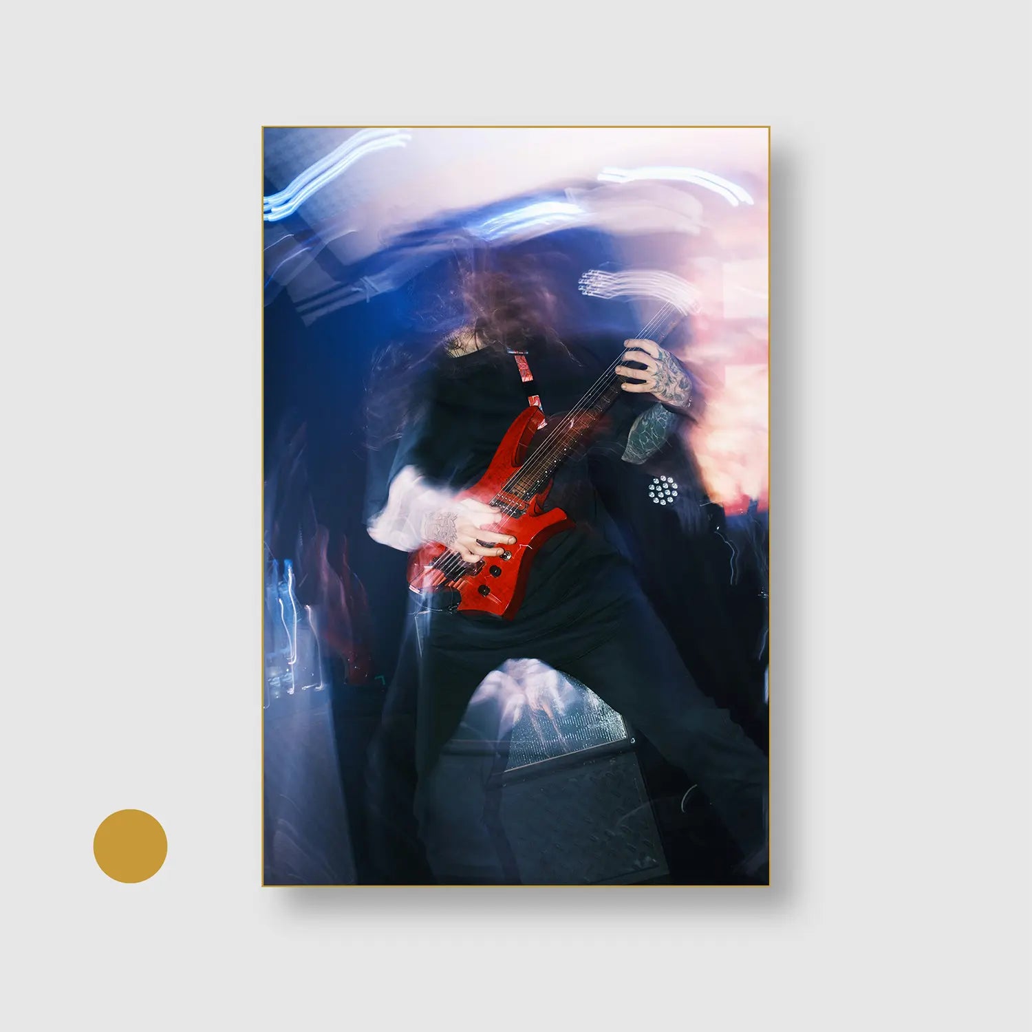 Blurred Riff with Gold Frame - Dramatic People Wall Art