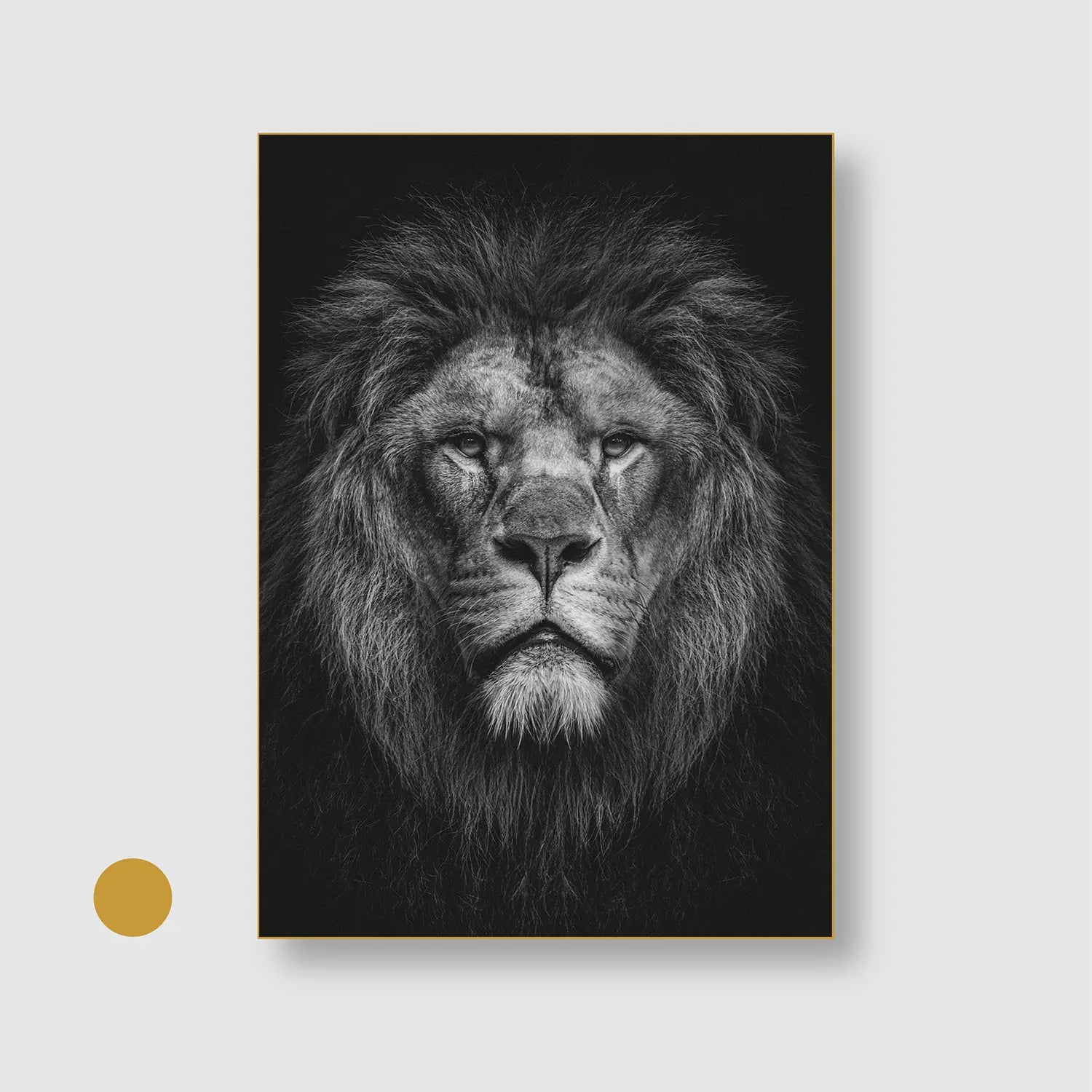 King of Stillness with Gold Frame - Dramatic Animals Wall Art