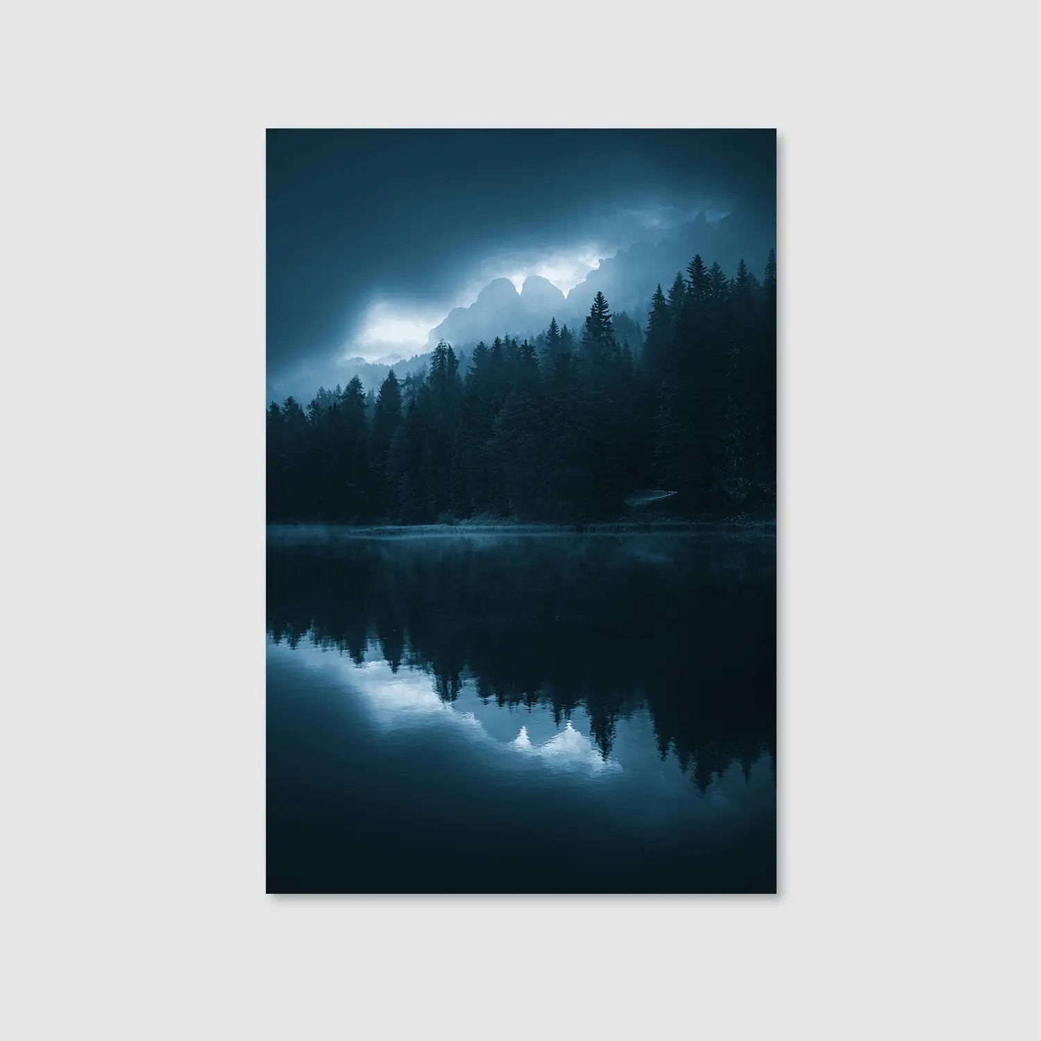 Midnight Mirror (Graphic Only) - Dramatic Nature Wall Art for Kids room