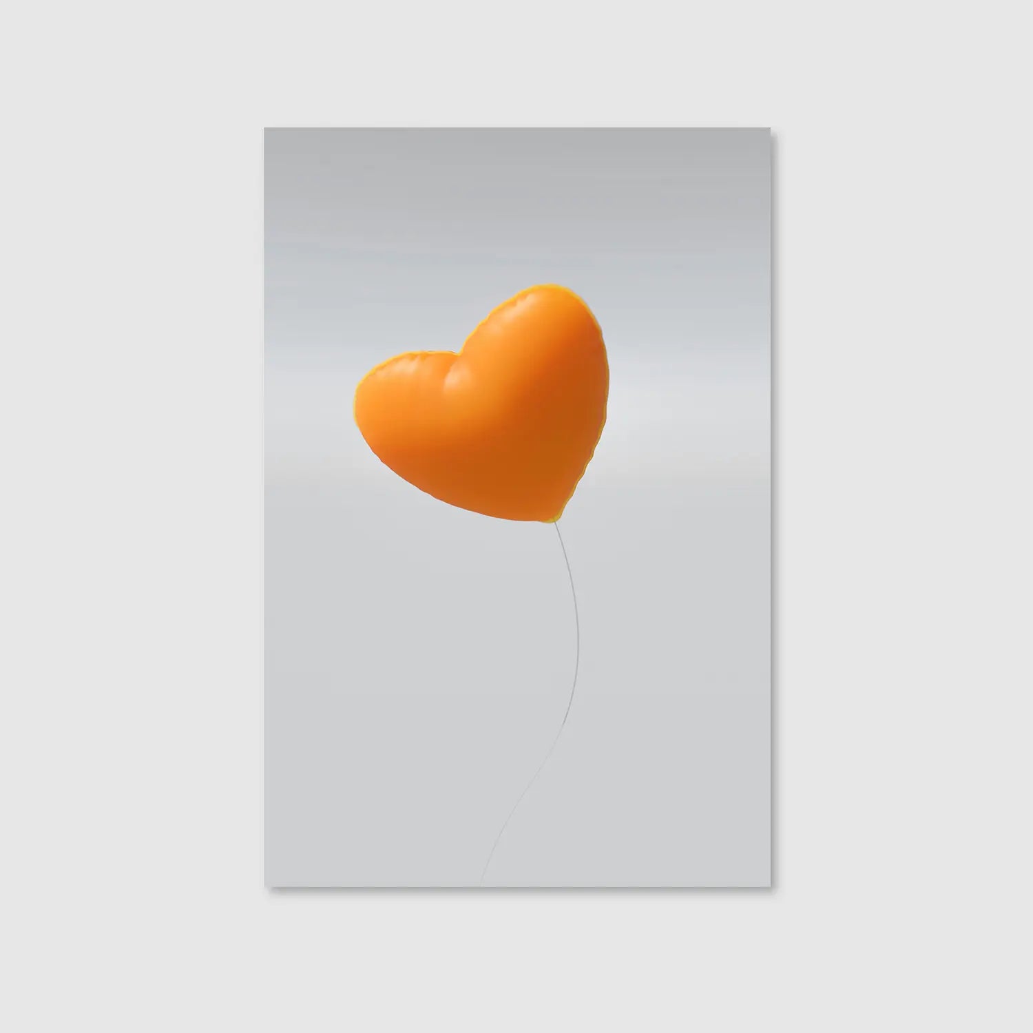 Orange heart balloon (Graphic Only) - Playful Abstract Wall Art for Office