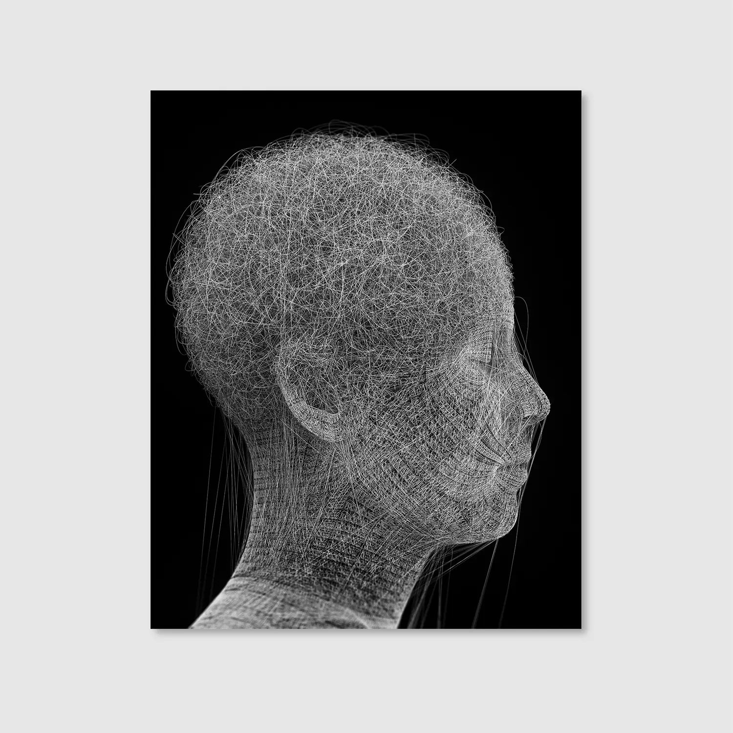 Cognitive Mesh (Graphic Only) - Futuristic Abstract Wall Art for Living room