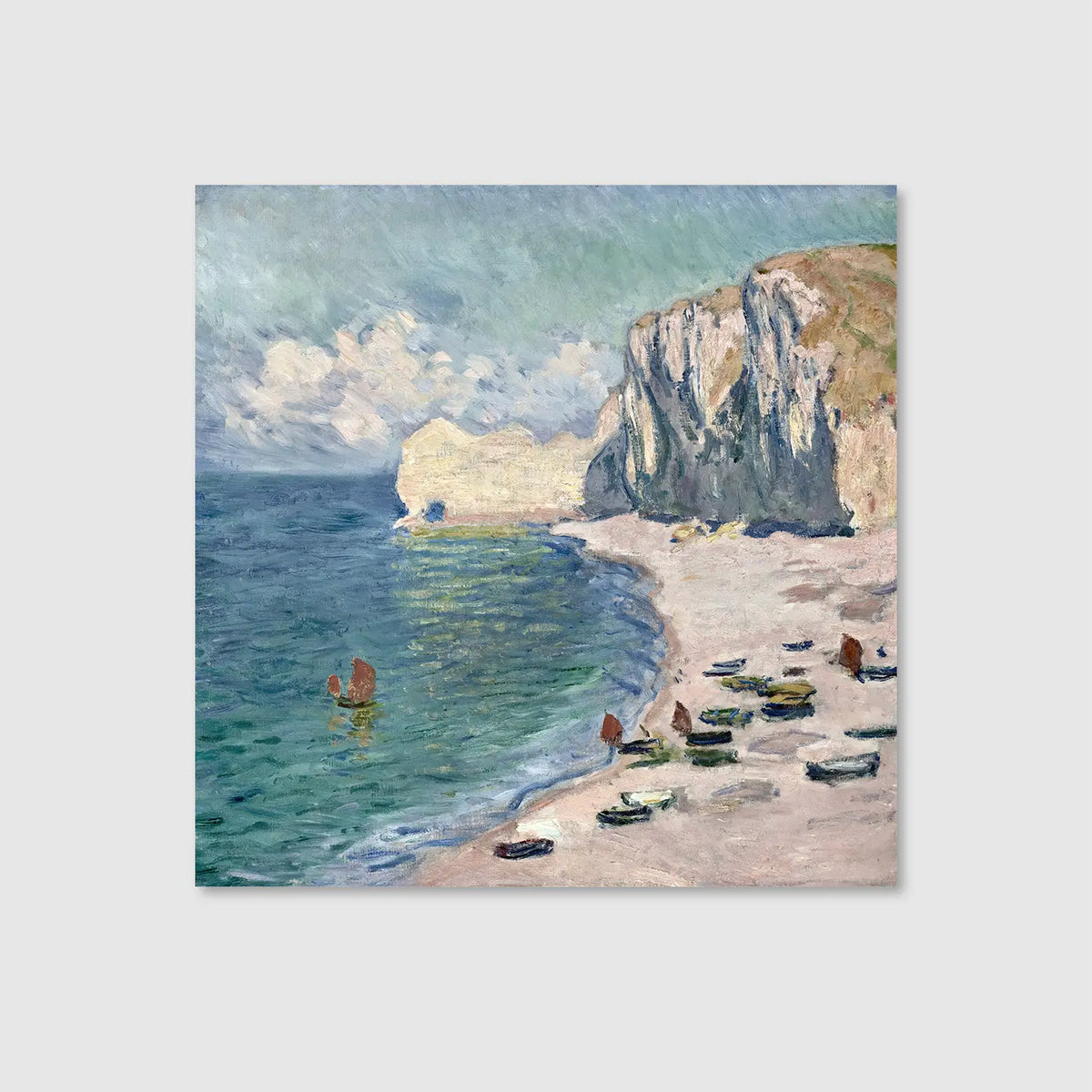 Étretat, the Beach and the Falaise d'Amont
