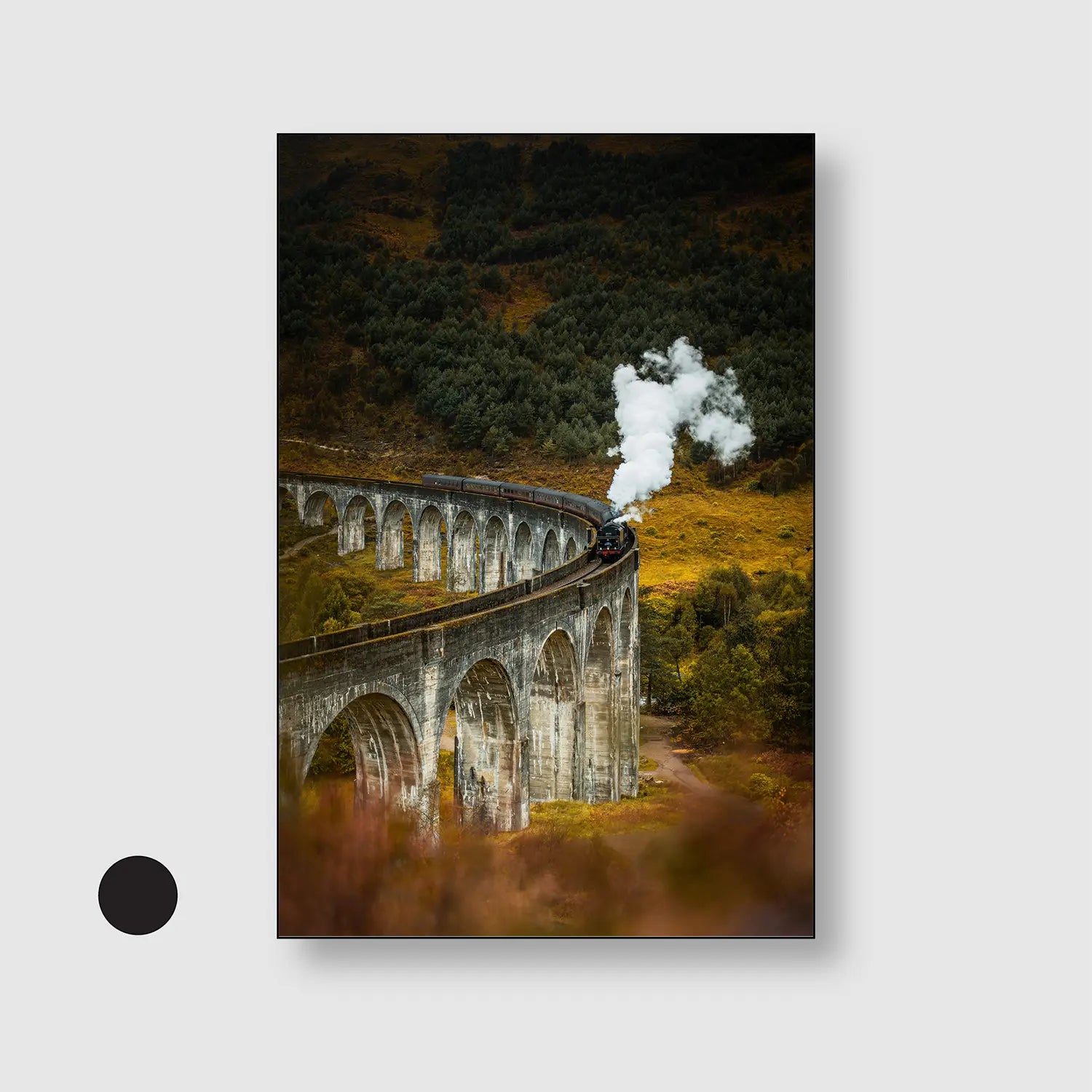Journey Through the Highlands (Graphic Only) with Black Frame - Dramatic Landscape Wall Art