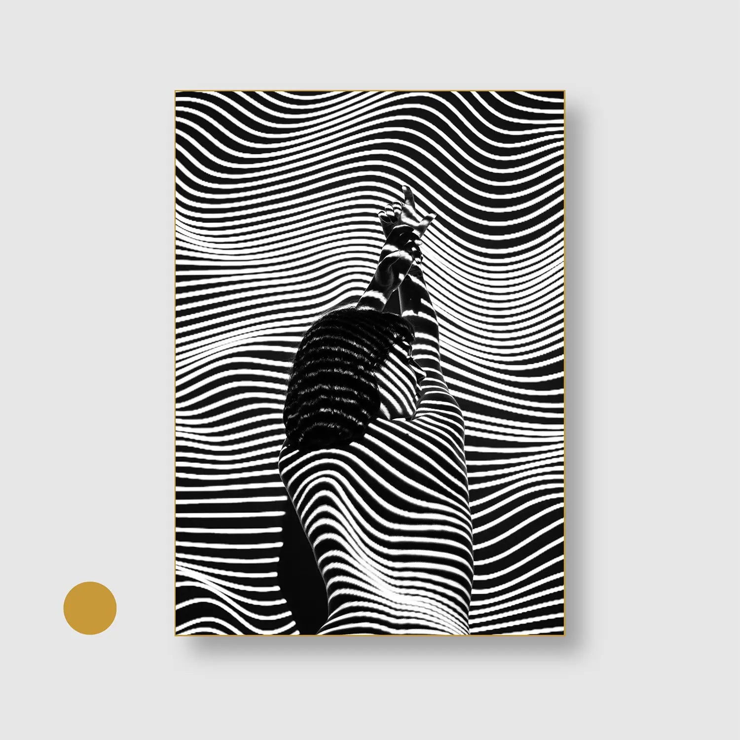 Human Topography with Gold Frame - Intimate People Wall Art